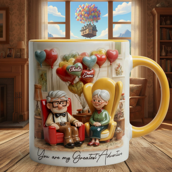 DSNY You Are My Greatest Adventure - Personalized Accent Mug - Gift For Couple, Valentine HH01