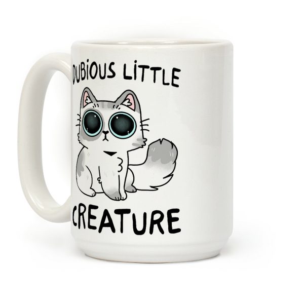 Dubious Little Creature Cat Coffee Mug Dubious Little Creature Cat Coffee Mug