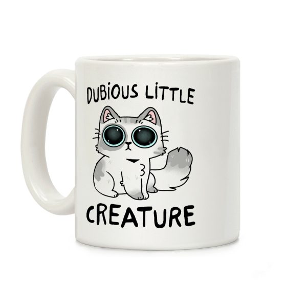 Dubious Little Creature Cat Coffee Mug Dubious Little Creature Cat Coffee Mug