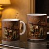 Duck Hunting Camp With Rifle and Ducks - Personalized Custom Coffee Mug - HTG004_MG
