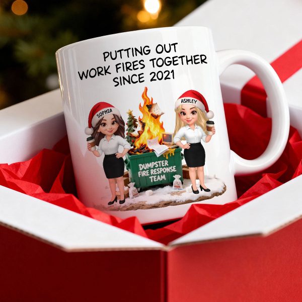 Dumpster Fire Response Team - Personalized Mug - Funny Gift For Coworkers, Work Besties Dumpster Fire Response Team - Personalized Mug - Funny Gift For Coworkers, Work Besties