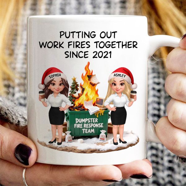 Dumpster Fire Response Team - Personalized Mug - Funny Gift For Coworkers, Work Besties Dumpster Fire Response Team - Personalized Mug - Funny Gift For Coworkers, Work Besties