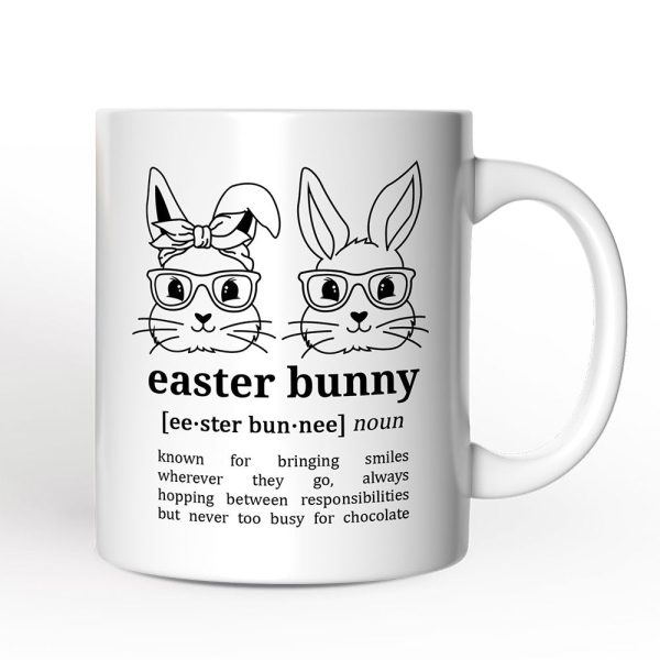 Easter Bunny Definition Personalized Mug, Funny Spring Gift With Custom Name Easter Bunny Definition Personalized Mug, Funny Spring Gift With Custom Name