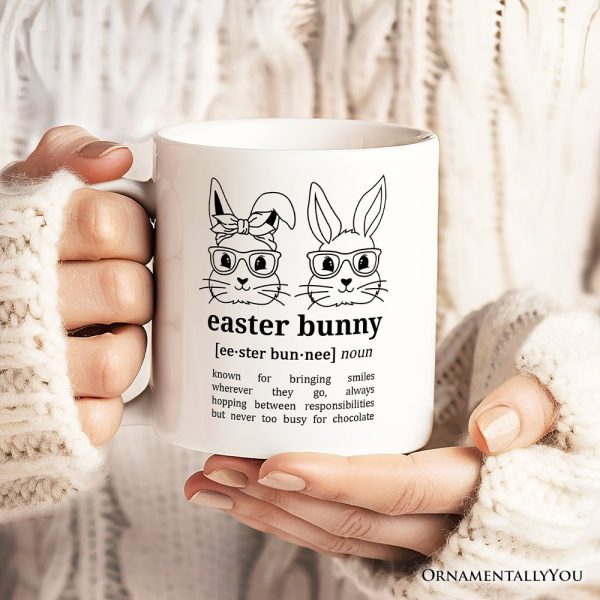 Easter Bunny Definition Personalized Mug, Funny Spring Gift With Custom Name Easter Bunny Definition Personalized Mug, Funny Spring Gift With Custom Name
