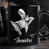 Eccentric Gothic Smoking Nun Personalized Mug, Unique Halloween Gift with Custom Name Eccentric Gothic Smoking Nun Personalized Mug, Unique Halloween Gift with Custom Name