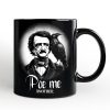 Edgar Allan Poe Spooky Portrait Personalized Mug Horror Villain Theme Halloween Gift with Custom Name