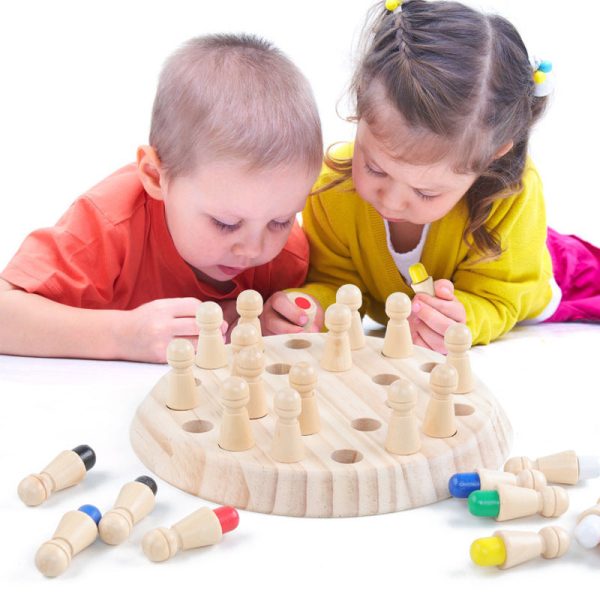 Educational Wooden Memory Chess Game Educational Wooden Memory Chess Game
