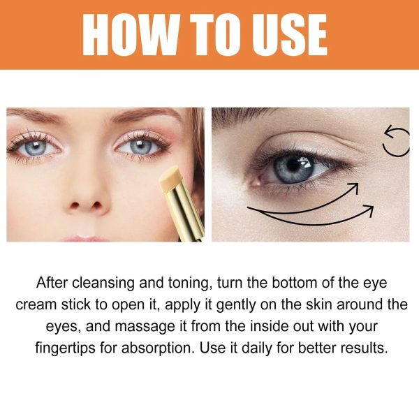 Eelhoe Vitamin C Eye Cream Stick Moisturizing & Brightening For Dark Circles, Puffiness, & Fine Lines Eelhoe Vitamin C Eye Cream Stick Moisturizing & Brightening For Dark Circles, Puffiness, & Fine Lines