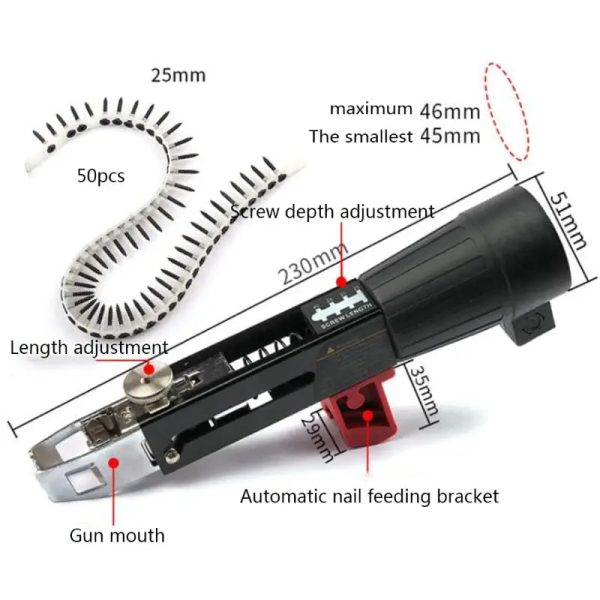 Electric Automatic Chain Nail Adapter Gun Electric Automatic Chain Nail Adapter Gun