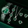 Elegant Heart Rhinestone Watch and Jewelry Set Elegant Heart Rhinestone Watch and Jewelry Set