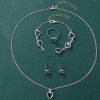 Elegant Heart Rhinestone Watch and Jewelry Set Elegant Heart Rhinestone Watch and Jewelry Set