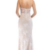 Elegant Sweetheart Spaghetti Strap High Split Lace Evening Maxi Dress - Beige Elegant Sweetheart Spaghetti Strap High Split Lace Evening Maxi Dress - Beige