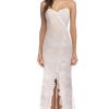 Elegant Sweetheart Spaghetti Strap High Split Lace Evening Maxi Dress - Beige Elegant Sweetheart Spaghetti Strap High Split Lace Evening Maxi Dress - Beige