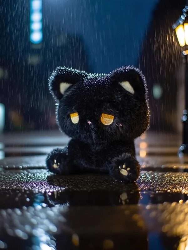Emo Cat Plush Doll Cute Stuffed Toy Gift for Couples Emo Cat Plush Doll Cute Stuffed Toy Gift for Couples