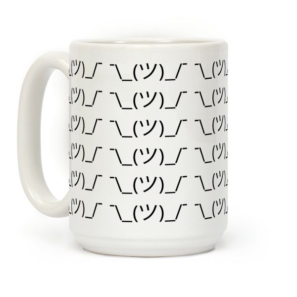 Emoticon Shrugs Coffee Mug
