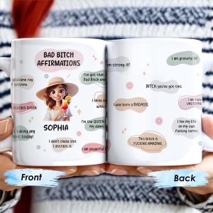 Empower Yourself Every Day, Speech Bubbles, Inspirational Quotes - Personalized Custom Coffee Mug - DTG008_MG