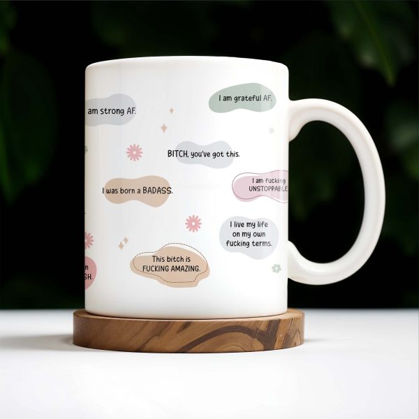 Empower Yourself Every Day, Speech Bubbles, Inspirational Quotes - Personalized Custom Coffee Mug - DTG008_MG Empower Yourself Every Day, Speech Bubbles, Inspirational Quotes - Personalized Custom Coffee Mug - DTG008_MG