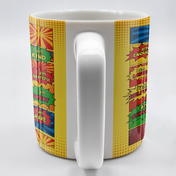 Empowering Comic Style Blast Themed Mug With Positive Affirmations - Personalized Custom Coffee Mug - KID328_MG Empowering Comic Style Blast Themed Mug With Positive Affirmations - Personalized Custom Coffee Mug - KID328_MG