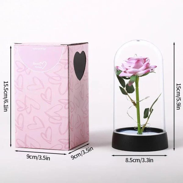 Enchanted Red Rose In Glass Dome Enchanted Red Rose In Glass Dome
