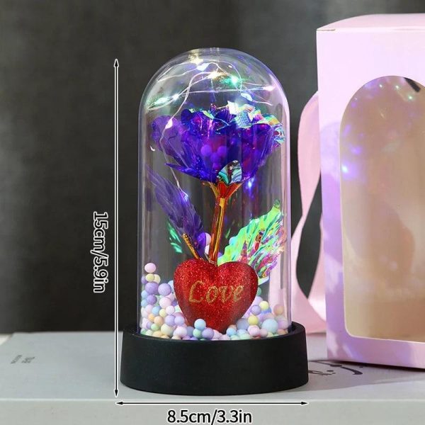 Enchanted Red Rose In Glass Dome Enchanted Red Rose In Glass Dome