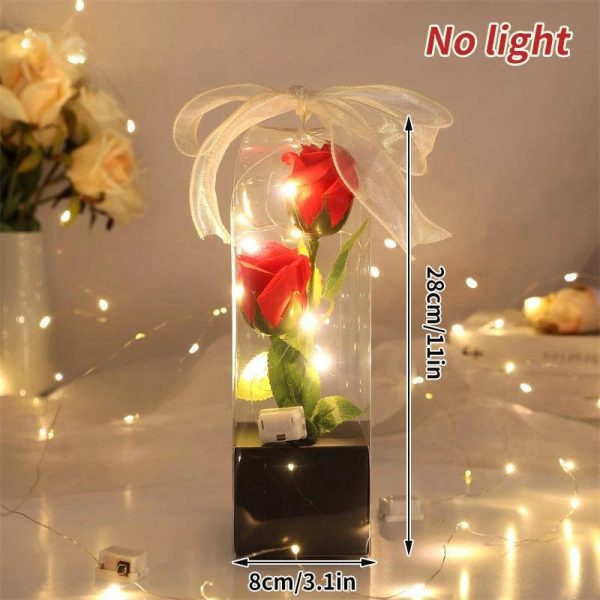 Enchanted Red Rose In Glass Dome Enchanted Red Rose In Glass Dome