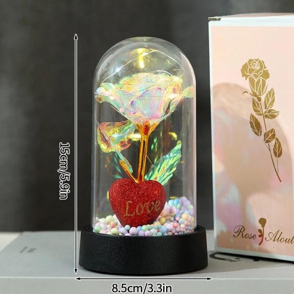 Enchanted Red Rose In Glass Dome Enchanted Red Rose In Glass Dome