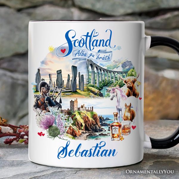 Enchanting Scotland Christmas Personalized Mug, Celtic Culture and Heritage Edinburgh Gift and Souvenir with Custom Name Enchanting Scotland Christmas Personalized Mug, Celtic Culture and Heritage Edinburgh Gift and Souvenir with Custom Name