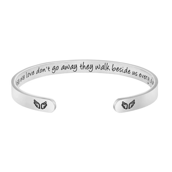 Engraved Couples Bracelet Bangle-Open Cuff with Heart & Letter Engraved Couples Bracelet Bangle-Open Cuff with Heart & Letter