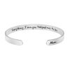 Engraved Couples Bracelet Bangle-Open Cuff with Heart & Letter Engraved Couples Bracelet Bangle-Open Cuff with Heart & Letter