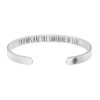 Engraved Couples Bracelet Bangle-Open Cuff with Heart & Letter Engraved Couples Bracelet Bangle-Open Cuff with Heart & Letter
