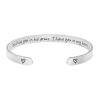 Engraved Couples Bracelet Bangle-Open Cuff with Heart & Letter Engraved Couples Bracelet Bangle-Open Cuff with Heart & Letter