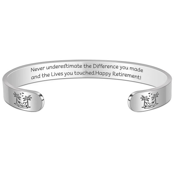 Engraved Open Bangle Bracelet