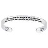 Engraved Open Bangle Bracelet