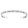 Engraved Open Bangle Bracelet