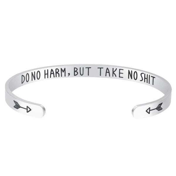 Engraved Open Bangle Bracelet