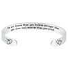Engraved Open Bangle Bracelet