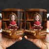 Enjoy The Magic Of Books With Girl Reading Design - Personalized Custom Coffee Mug - BLV085_MG