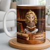 Enjoy The Magic Of Books With Girl Reading Design - Personalized Custom Coffee Mug - BLV085_MG