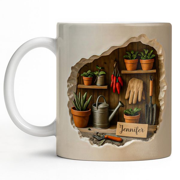 Essential Gardening Tools And Plants Design - Personalized Custom Coffee Mug - GARD029_MG