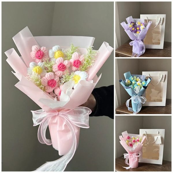 Eternal Crochet Flower Bouquet for Graduation, Birthday, and Valentine's Gifts Eternal Crochet Flower Bouquet for Graduation, Birthday, and Valentine's Gifts