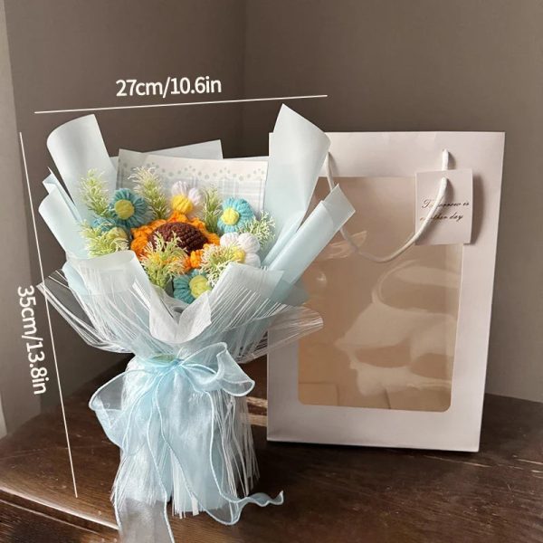 Eternal Crochet Flower Bouquet for Graduation, Birthday, and Valentine's Gifts Eternal Crochet Flower Bouquet for Graduation, Birthday, and Valentine's Gifts