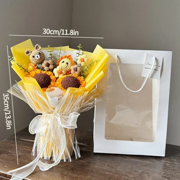 Eternal Crochet Flower Bouquet for Graduation, Birthday, and Valentine's Gifts Eternal Crochet Flower Bouquet for Graduation, Birthday, and Valentine's Gifts
