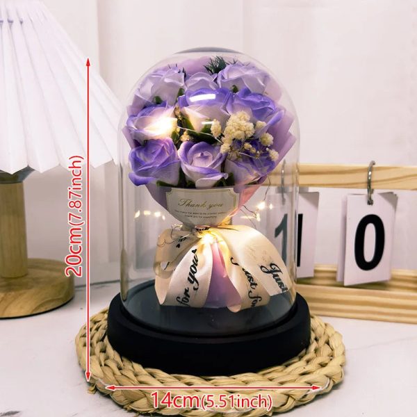 Eternal LED Rose Acrylic Dome Decor Eternal LED Rose Acrylic Dome Decor
