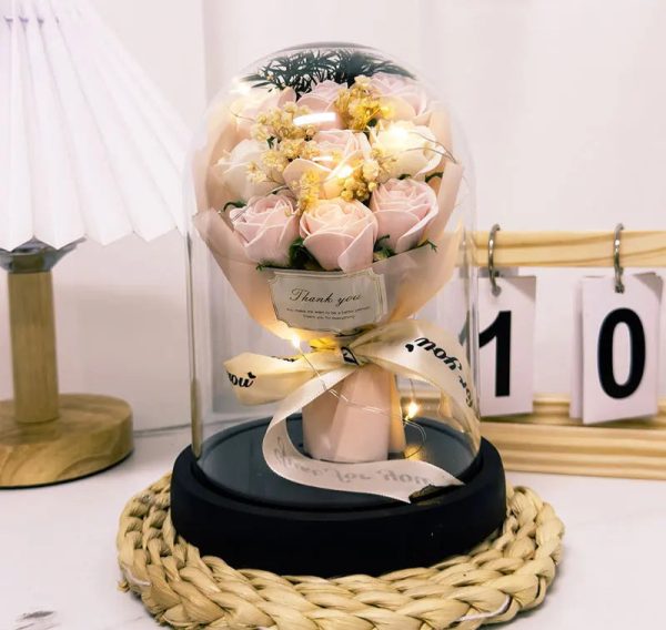 Eternal LED Rose Acrylic Dome Decor Eternal LED Rose Acrylic Dome Decor