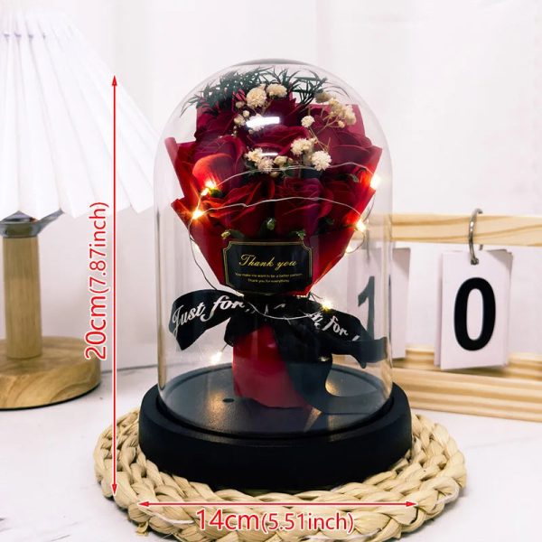 Eternal LED Rose Acrylic Dome Decor Eternal LED Rose Acrylic Dome Decor