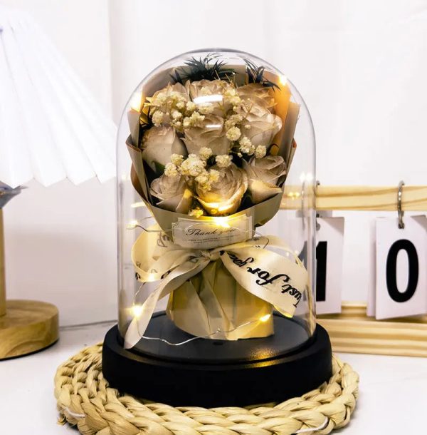 Eternal LED Rose Acrylic Dome Decor Eternal LED Rose Acrylic Dome Decor
