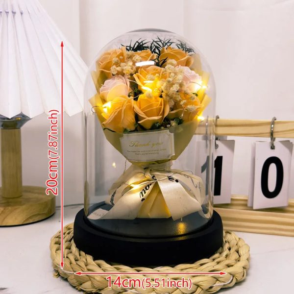 Eternal LED Rose Acrylic Dome Decor Eternal LED Rose Acrylic Dome Decor