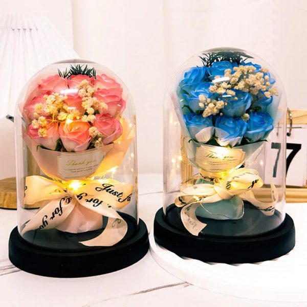 Eternal LED Rose Acrylic Dome Decor Eternal LED Rose Acrylic Dome Decor