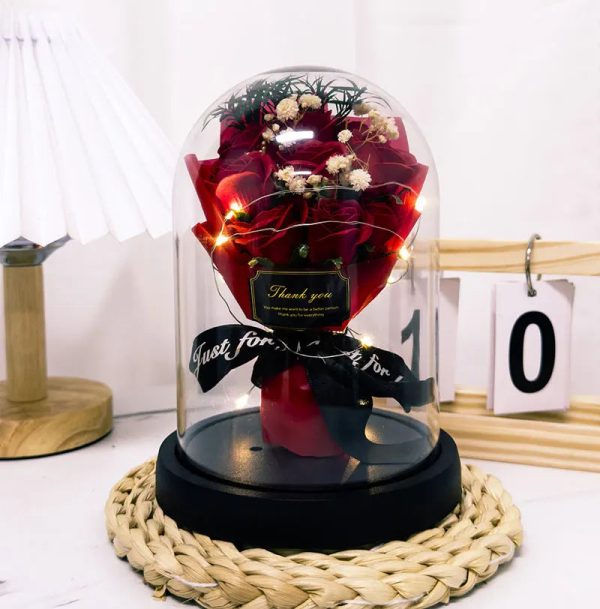 Eternal LED Rose Acrylic Dome Decor Eternal LED Rose Acrylic Dome Decor