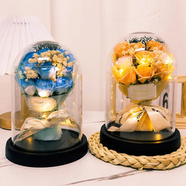 Eternal LED Rose Acrylic Dome Decor Eternal LED Rose Acrylic Dome Decor